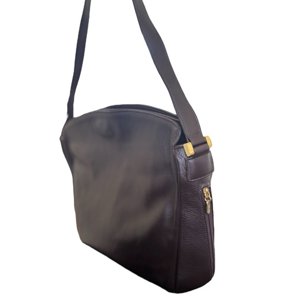 Vintage Smooth Leather Serapian Shoulder Bag Made in Italy Quiet Luxury Brown - Picture 2 of 12